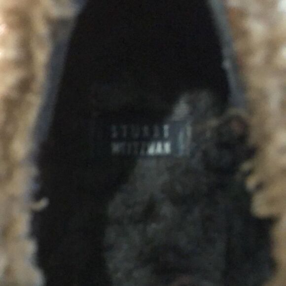 Stuart Weizmann fur lined suede brown tanshoes 7.5 - Picture 3 of 11